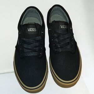 NIB Vans Men's Black and Tan Sneakers Size--7.5